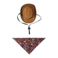 thumbnail image 3 of Accesorios de vestuario de vaquero de mascota sombrero de vaquero y pañuelo divertido para el cumpleaños del S, 3 of 8