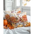 thumbnail image 2 of Decorative Throw Pillow Covers 20x20 Inch Set of 2 Gnome Pumpkin Fall Decor Pillow Cases for Couch, Maple Leaves Fox Rabbit Cushion Case for Living Room Bedroom Bed Car Chair, 2 of 9