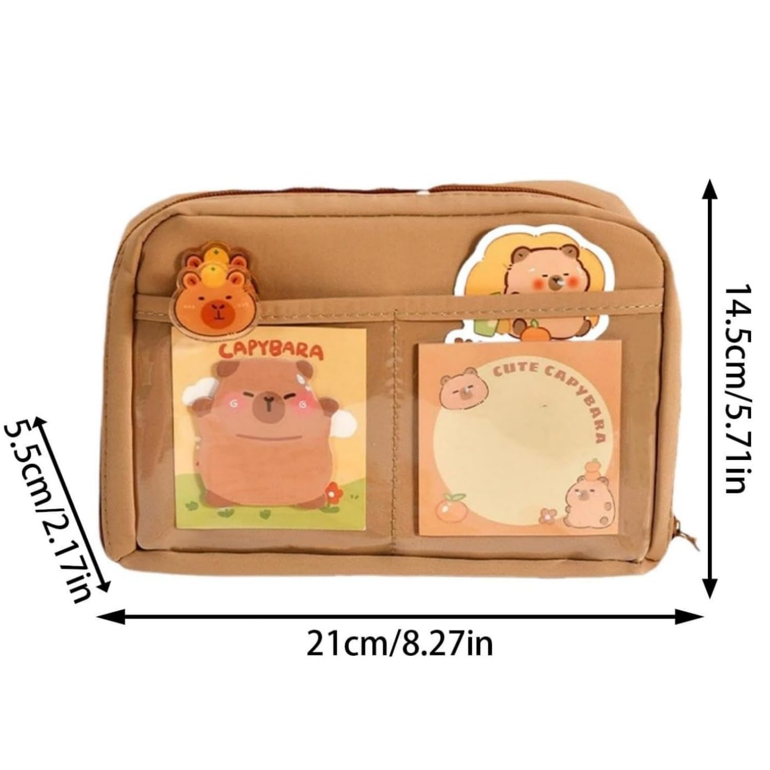 Cute Pencil Case with 12 Compartments, Stationery Set, Large Capacity Pencil Case with Accessories, Cartoon Student Pen Bag Organizer
