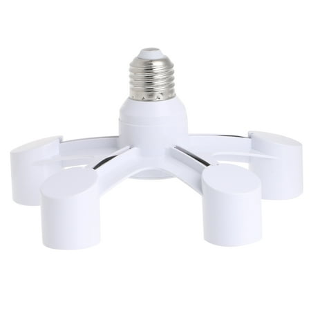 

✪ 5 In 1 E27 To E27 Base Socket Splitter LED Light Lamp Bulb Adapter Holder