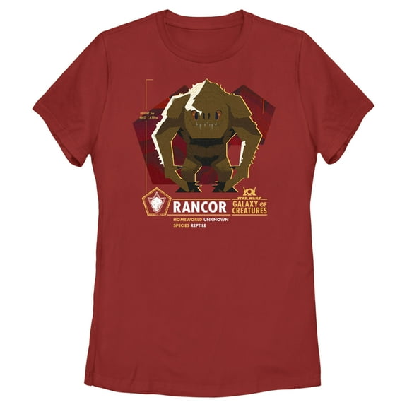 Women's Star Wars: Galaxy of Creatures The Rancor Graphic Tee Red X Large