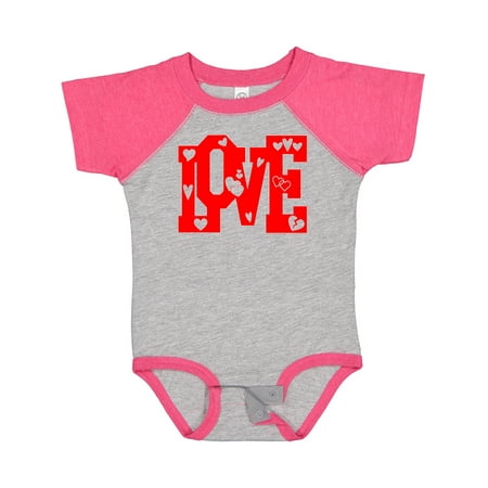 

Inktastic Valentine’s Day Love with Hearts Boys or Girls Baby Bodysuit