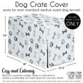 thumbnail image 6 of Sweet Jojo Designs Paw and Bone Navy Blue Dog Crate Kennel Cover 36in. Boy or Girl Gender Neutral Unisex, 6 of 6