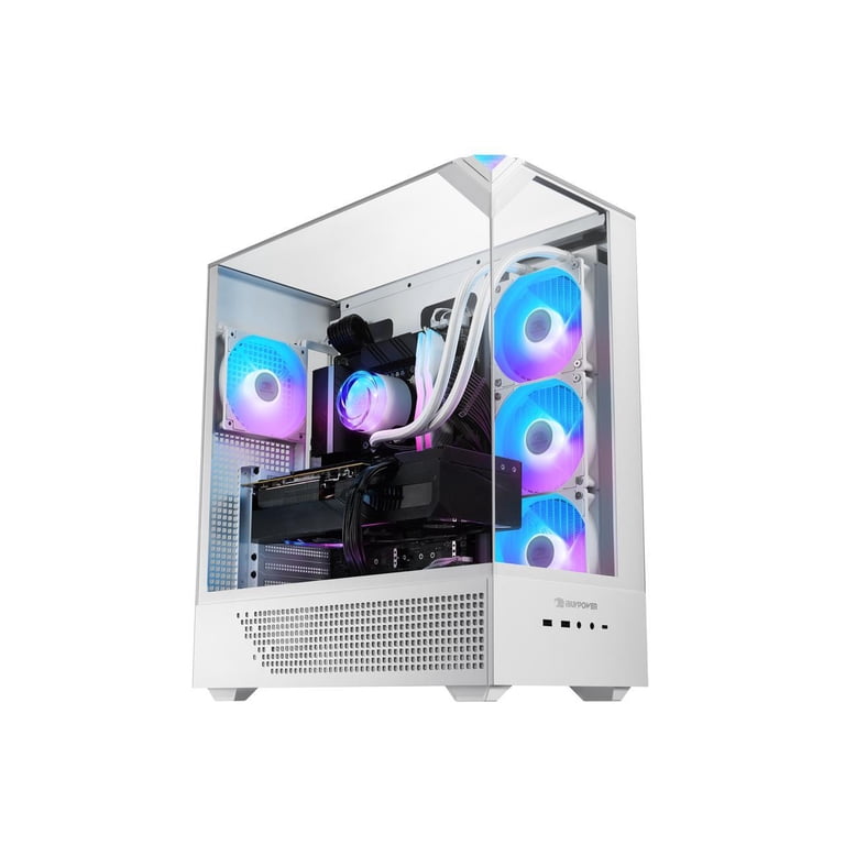 Ryzen7 7800X3D RTX 5070Ti ホワイトミドルタワー RGB iBUYPOWER Element 9 White Gaming PC Desktop - AMD Ryzen 7 7800X3D