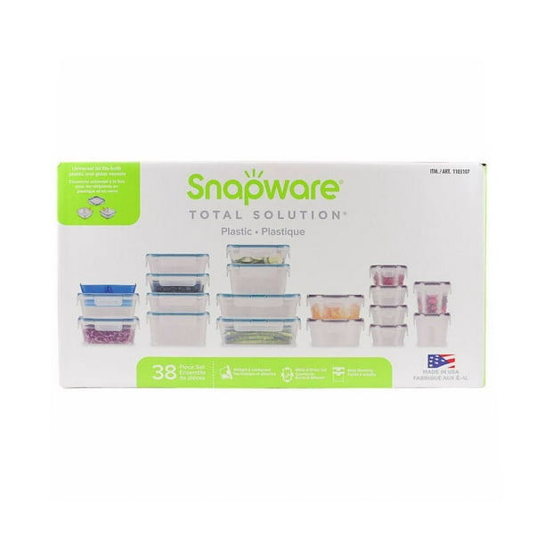 Plastic Food Storage Set, 38 Pieces, Snapware? Food Storage 38-pc Set By Snapware - Walmart.com