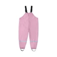 thumbnail image 2 of Toddler Waterproof Rain Bib Pants, Girls Rain Pants Kids Rain Trousers Lightweight Mud Pants Rainwear Pink 100, 2 of 4