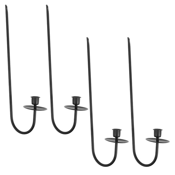 OUNONA 4pcs Metal Wall Candle Sconces Holder Modern Candle Sconces Farmhouse Wall Decor Hanging Wall Candle Holder For Fireplace Hallway Living Room Stairway
