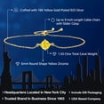 thumbnail image 2 of Gem Stone King 18K Yellow Gold Plated Silver Yellow Zirconia Solitaire Bracelet for Women (1.50 Cttw, Round Cut 6MM), 2 of 4