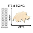 thumbnail image 2 of Unfinished Wood Switzerland Country Shape - Craft - up to 46" DIY 24" / 1/2", 2 of 3