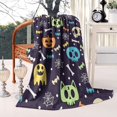 thumbnail image 2 of Halloween Colorful Spooky Elements Blanket,Comfortable Soft Flannel Throw Blanket,All Season,Warm Lightweight Blankets for Sofa Bed Couch Living Room Chair,60"x80", 2 of 4