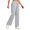 Gray, variant on Wide Leg Pants for Women Chino Low Rise Trousers with Belt Loop Drawstring Deep Pockets Spring Wine XL(XL)