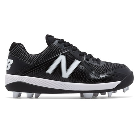 New Balance Kid's Low-Cut 4040v4 Rubber Molded Baseball Cleat Big Kids Unisex Shoes Black with