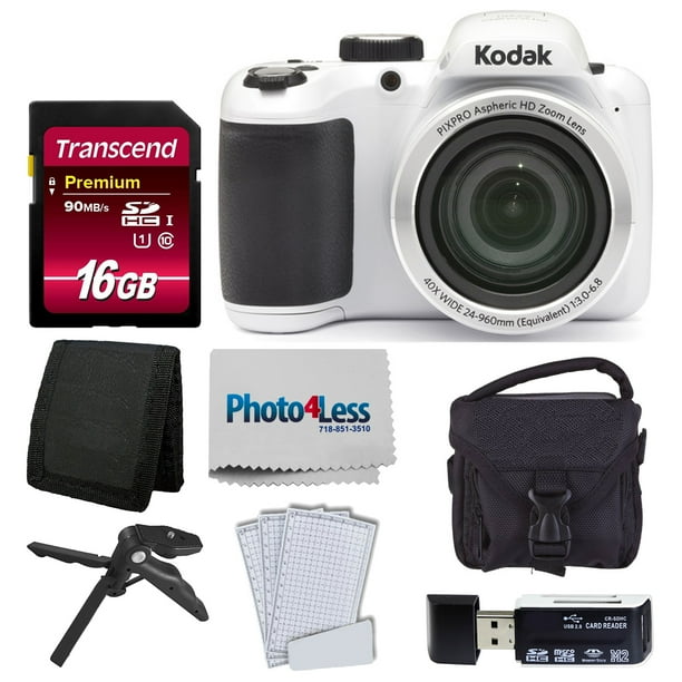 Kodak PIXPRO AZ401 Astro Zoom 16MP Digital Camera (White) +Top Value