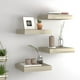 thumbnail image 2 of Conjunto de 4 Repisas Flotantes de Pared en MDF con Panal de Madera Roble Marrón vidaXL, 2 of 9