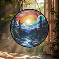 thumbnail image 6 of Mountain Sunset Landscape Stained Glass Suncatcher,creative Decorative Gift,elegant Window Hanging,home Decor,cure Gift,mother's Day Gift, 6 of 7