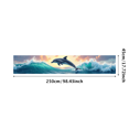 thumbnail image 3 of LUUFILx Dolphin Ocean Wave Backdrop Banner Mural for Beach Wedding Party Background Home Decor Event Display Scenic Water Theme Photography Props, 3 of 7