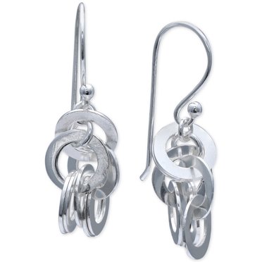 Giani Bernini Multi-Circle Drop Earrings in Sterling Silver