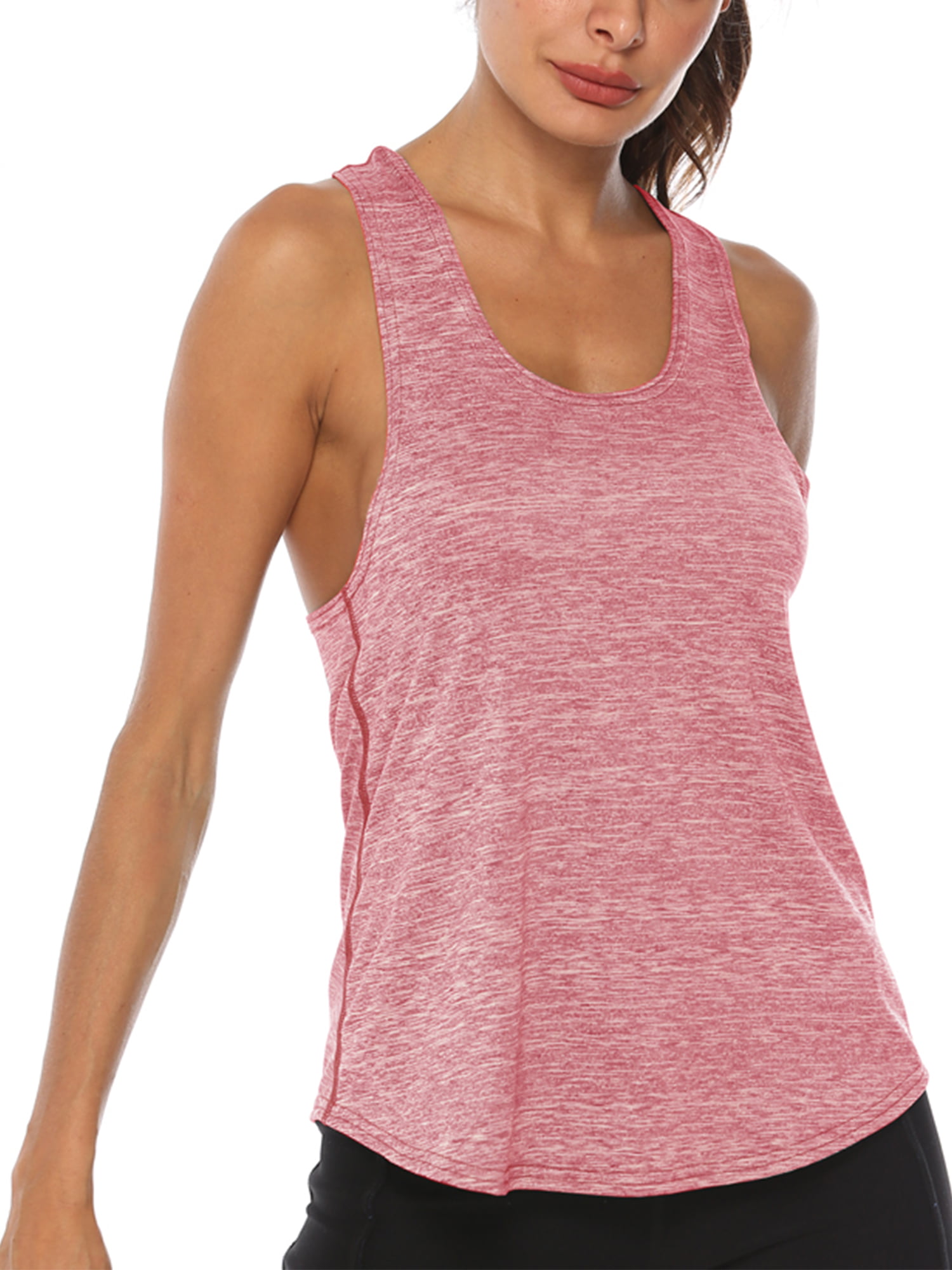 Gym Crossfit Dance Yoga T Shirt Ladies Sports Top Womens Wear Tank Vest Racer 