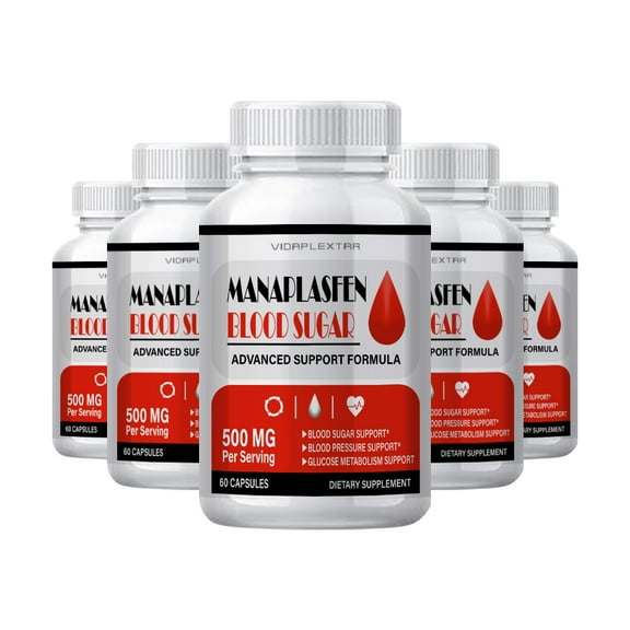 (5 Pack) Manaplasfen - Manaplasfen Blood Sugar Advanced Support Formula