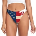 thumbnail image 1 of Fotbe American Flag Map Tanga Sin Costuras para Mujer con Estampado – Panties Invisibles, Transpirables y Cómodos para Uso Diario-Medium, 1 of 6