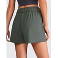 thumbnail image 2 of CRZ YOGA Comfy Ribbed Sweat Shorts for Women 3" High Waisted Casual Lounge Athletic Jersey with Pockets, 2 of 4