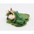 thumbnail image 4 of Ceramic Frog Lotus Flowers Candle Holder 5.75x5.5x3 Spring Gift, 4 of 5