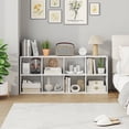 thumbnail image 4 of Costway 8-Cube Bookcase Bookshelf with 2 Anti-Tipping Kits Storage Organizer Rustic White, 4 of 10