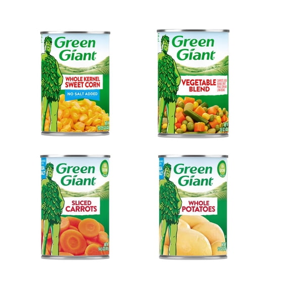 Green Giant PrepSmart Pack – 8-Can Variety Pack Shelf-Stable Veggie Assortment for Meal Planning