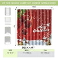 thumbnail image 3 of Christmas Red Lantern Shower Curtain Merry Christmas Shower Curtains for Bathroom Holiday New Year Decor Shower Curtain Sets with 12 Hooks (Red Lantern, 72" x 72"), 3 of 6