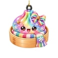thumbnail image 5 of Glitter Acrylic Dumpling Squishies Ornament 2026 for Christmas Tree Decor, Cute Dumpling Christmas Hanging Xmas Tree Decor Gift for Family, 5 of 7