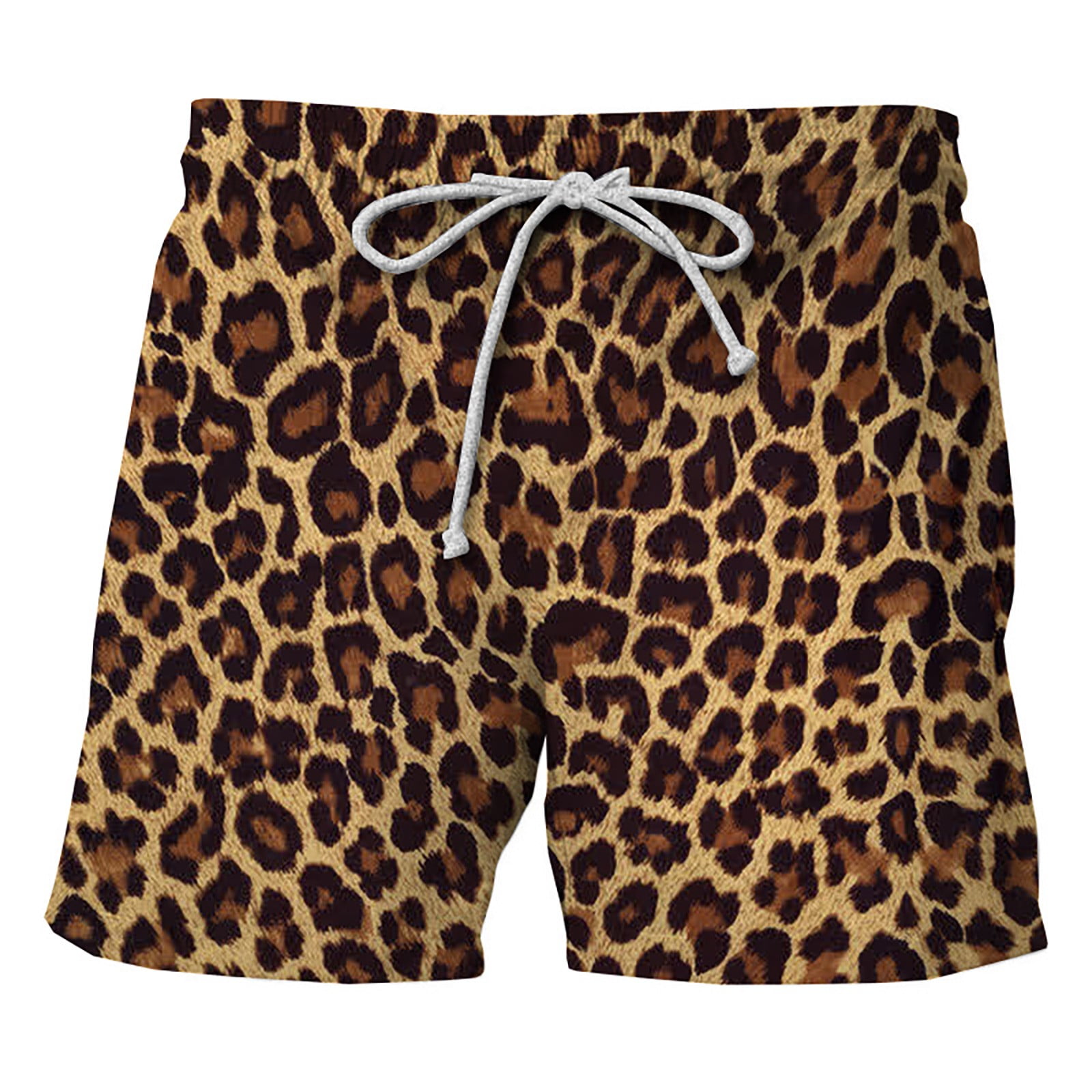 Huachen Shorts for Men, Men's Leopard Galaxy Beach Shorts Summer Swim