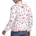 thumbnail image 6 of Picia Cute Poodle Dog Pattern Casual Men's Hoodie - Lightweight Hooded Sweatshirt with Kangaroo Pocket, Comfortable Pullover for Everyday, Travel-Large, 6 of 7