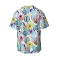 thumbnail image 4 of Balery Cactus1 Men's Casual Button Down Shirt Short Sleeve Textured Summer Cuban Beach Shirts-Small, 4 of 7