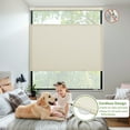 thumbnail image 4 of MiLin Top Down Bottom Up Cordless Cellular Shades No Drill Color-Matched No Tools Cellular Blinds for Windows Honeycomb Design Indoor Shades (Light Filtering Creamy, 26 1/4" W X 72" H), 4 of 6