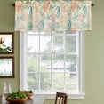 thumbnail image 3 of Teal Red Coastal Curtain Valances for Windows, Kitchen Valance Window Treatments Panel 2 Pack, Nautical Seahorse Beach Coral Starfish Beige Rod Pocket Short Curtains for Bathroom Bedroom 42 x 18 Inch, 3 of 8