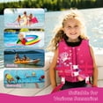 thumbnail image 7 of Chriffer Life Jacket with Head Support for 26-33 LBS Beach Pool, Rainbow Horse, S, 7 of 7