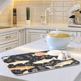 thumbnail image 6 of Fish Leaves Yellow Dish Drying Mat Dish Drainer Rack Mats Water Absorbent Non-Slip Easy Clean Heat Resistant for Kitchen Counter, 6 of 8