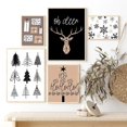 thumbnail image 2 of Pintura en lienzo de dibujos animados de ciervo de nieve, arte de pared de reno, impresiones de carteles nórdicos, imágenes de pared, decoración de sala de estar, regalo de Feliz Navidad, 2 of 4