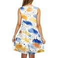 thumbnail image 7 of JTZGDY Summer Dresses for Women Casual Floral Pattern Print Sleeveless Round Neck Graphic T-Shirts Dress Loose Flowy Comfy Tunic Dress Fashion Beach Tank Sundress with Pockets Multicolor#20 M, 7 of 7