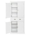 thumbnail image 3 of Zimtown 72âH Freestanding Storage Pantry Utility Cabinet with Drawer, Soft Close Doors and Shelves, White, 3 of 17