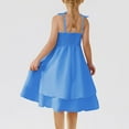 thumbnail image 6 of Generic Girls Summer Gauze Dresses Spaghetti Strap Smocked Dress A-Line Double Layered Beach Sundress for 8-15 Years, 6 of 7
