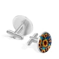 thumbnail image 3 of Sunflower Stylish Stainless Steel Men's Cufflinks for Shirts and Suits - for Formal Occasions, 3 of 6