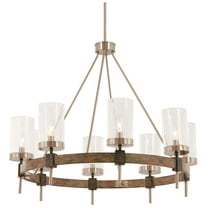 Chandelier 8 Light St1 Grey/Brushed Nickel In Transitional Style 26.25 Inches Tall By 32 Inches Wide     -Traditional Installation Minka Lavery