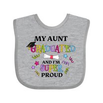 Inktastic My Aunt Graduated and I'm Super Proud Boys or Girls Baby Bib
