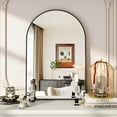thumbnail image 2 of Lumora 24.5" x 16" Arched Bathroom Mirror Wall Mirror Leaning or Wall Mounted, Black, 2 of 5