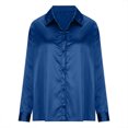 thumbnail image 6 of Njoeus Long Sleeve Workout Tops for Women, Women Long Sleeve Satin Shirt Button Up Shirts Loose Casual Offie Work Blouse T-shirt Tunic Tops, 6 of 6