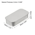thumbnail image 2 of Unique Bargains Metal Tin Box, 3.54' x 1.77' x 0.79' Empty Tinplate Storage Containers with Sliding Lids, Silver Tone, 2 Pack, 2 of 5