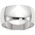 thumbnail image 1 of 10K White Gold 10Kw 10mm Half Round Band Size 6.5 Made In United States 1whr100-6.5, 1 of 5
