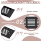 thumbnail image 3 of Cubierta de ventilación rectangular Uxcell 9 x 2.4" 3Pcs de aluminio color negro, 3 of 7