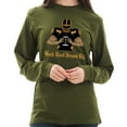 thumbnail image 3 of Oversized Work Hard Dream Big Graphic Design Unisex Ring Spun Cotton Premium Long Sleeve T-Shirt - Army Green XL, 3 of 4